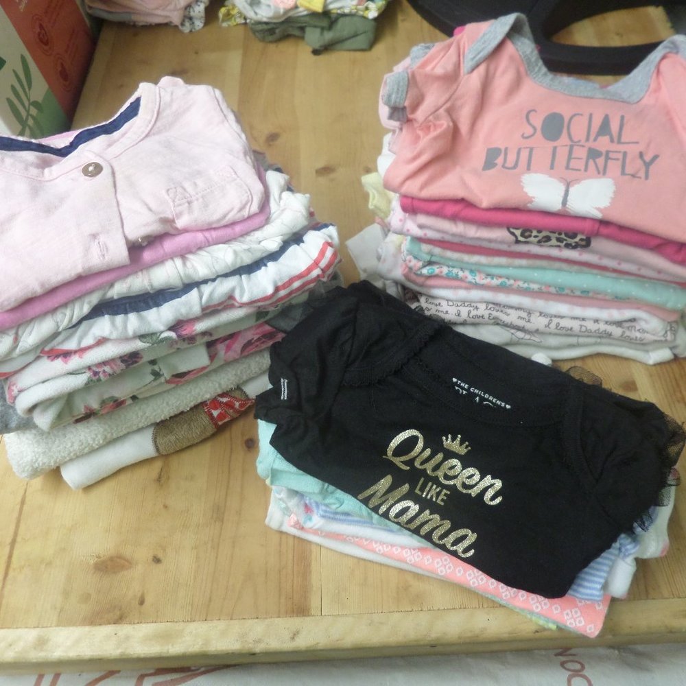 box full baby girl onsies/tops
